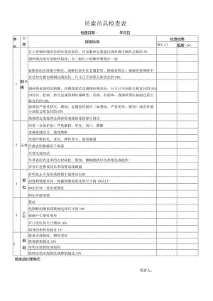 吊索吊具检查表.docx