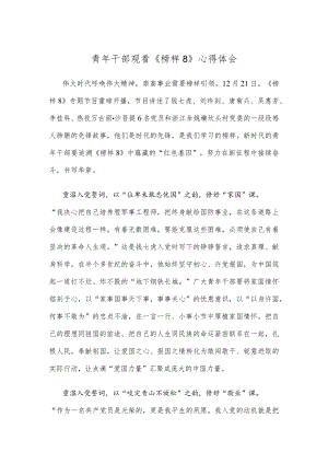 青年干部观看《榜样8》心得体会.docx