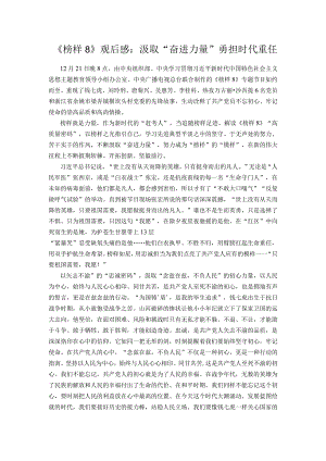 《榜样8》观后感：汲取“奋进力量” 勇担时代重任.docx