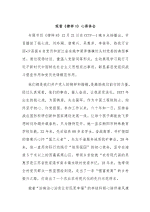 观看《榜样8》心得体会 .docx