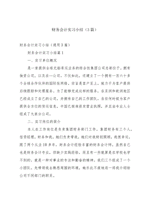 财务会计实习小结（3篇）.docx