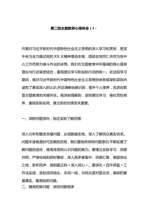 第二批主题教育心得体会（4）.docx