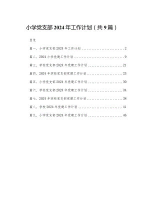 小学党支部2024年工作计划【九篇精选】供参考.docx
