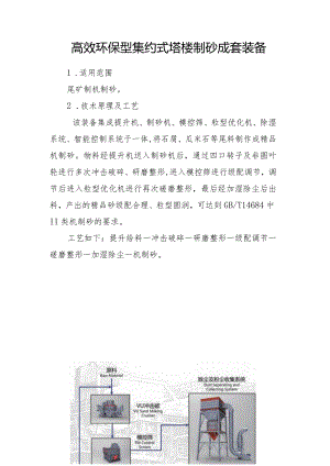 高效环保型集约式塔楼制砂成套装备.docx