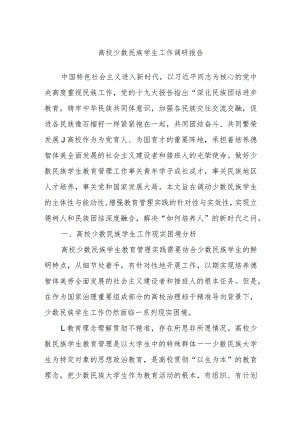 高校少数民族学生工作调研报告.docx