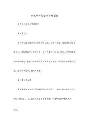 合肥市网络安全管理制度.docx