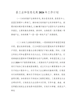 县工业和信息化局2024年工作计划.docx