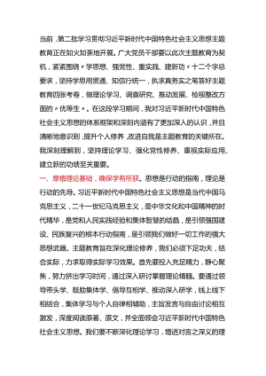 2023年第二批主题教育学习感悟心得体会.docx