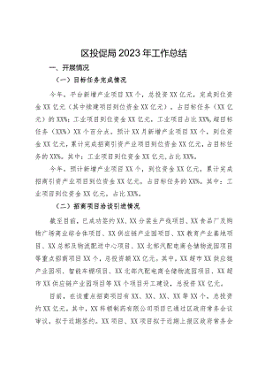 区投促局2023年工作总结.docx
