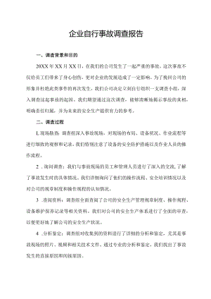 企业自行事故调查报告.docx