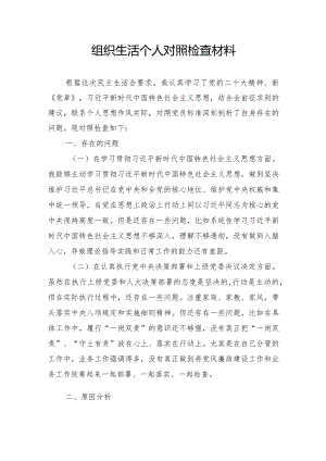 组织生活个人对照检查材料稿.docx