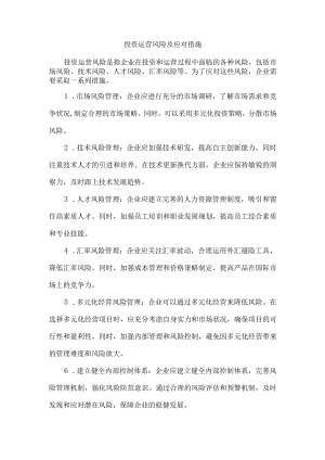 投资运营风险及应对措施.docx