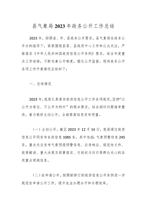 县气象局2023年政务公开工作总结.docx