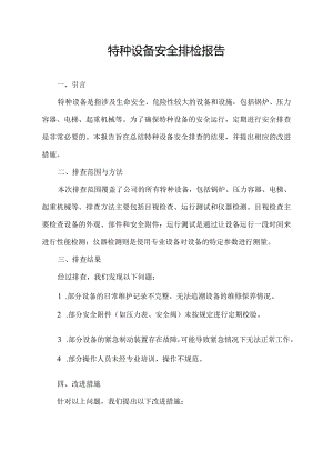特种设备安全排检报告.docx