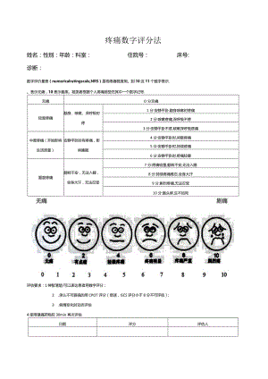 疼痛数字评分.docx