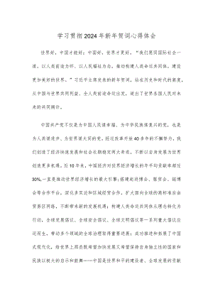 学习贯彻2024年新年贺词心得体会.docx