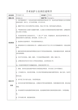 手术室护士长岗位说明书.docx