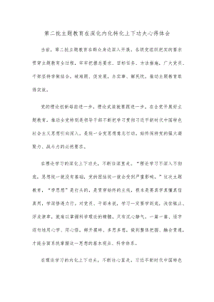 第二批主题教育在深化内化转化上下功夫心得体会.docx