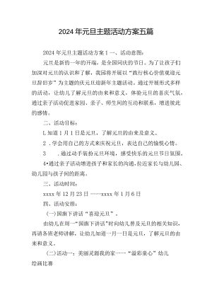 2024年元旦主题活动方案五篇.docx