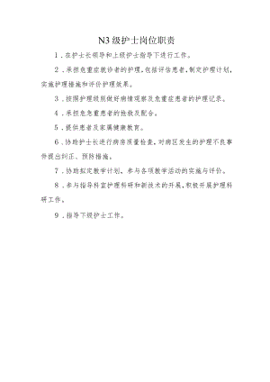 N3 级护士岗位职责.docx