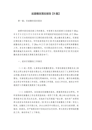 巡查整改落实报告【6篇】.docx