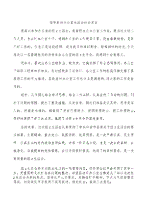指导参加办公室生活会体会发言.docx