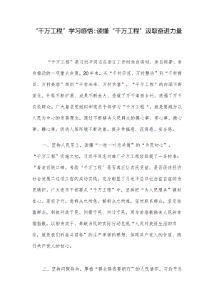 “千万工程”学习感悟：读懂“千万工程” 汲取奋进力量.docx