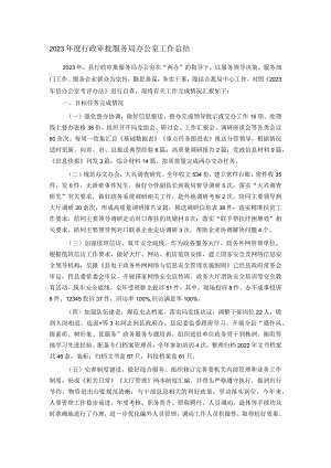 2023年度行政审批服务局办公室工作总结.docx