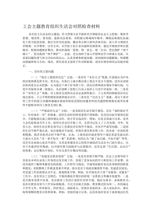 工会主题教育组织生活会对照检查材料.docx