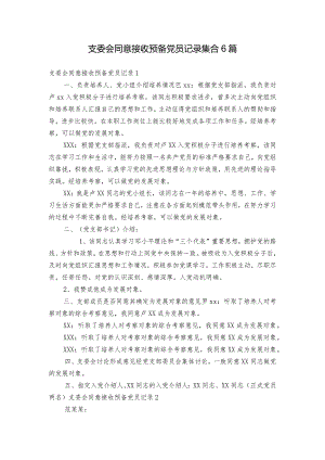 支委会同意接收预备党员记录集合6篇.docx