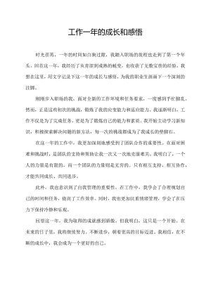 工作一年的成长和感悟.docx