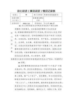 谈心谈话（廉洁谈话）情况记录表.docx