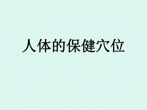 人体的保健穴位.ppt