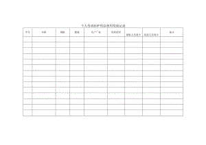 个人劳动防护用品使用发放记录.docx