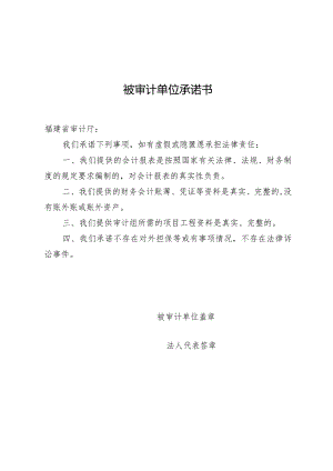 被审计单位承诺书.docx