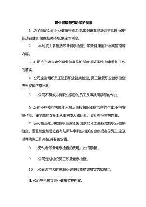 职业健康与劳动保护制度.docx