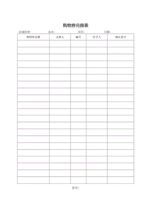购物券兑换表.docx