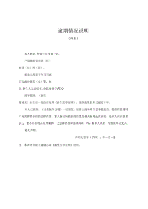 逾期情况说明.docx