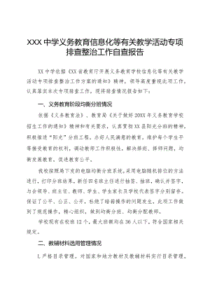 XXX中学信息化建设自查报告.docx