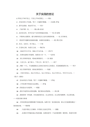 关于实践的言论.docx
