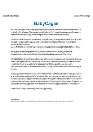 2024剑桥雅思讲义Baby_Cages_Text.docx