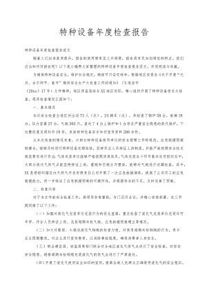 【检测报告】特种设备年度检查报告范文.docx