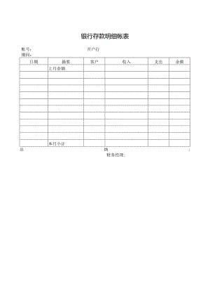 银行存款明细帐表.docx
