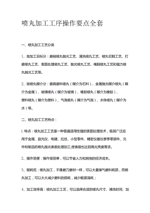 喷丸加工工序操作要点全套.docx