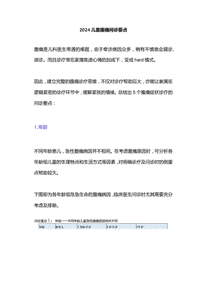 2024儿童腹痛问诊要点.docx