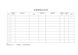 设备维修记录表.docx