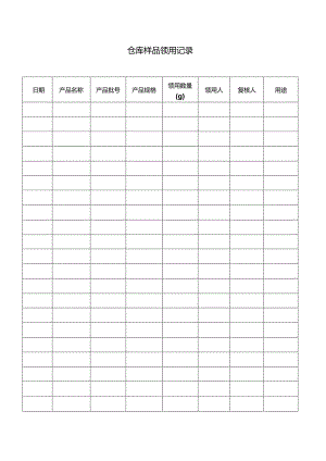 仓库样品领用记录表.docx