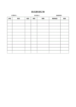 面试通知登记表.docx