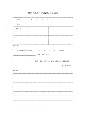 缺陷（隐患）分类评定会议记录.docx