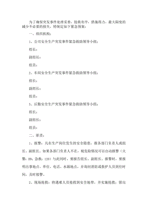 公司安全生产突发事件预案.docx